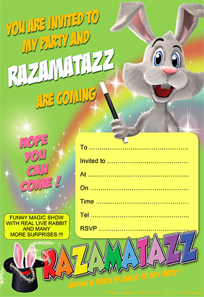 Razamatazz invitation green